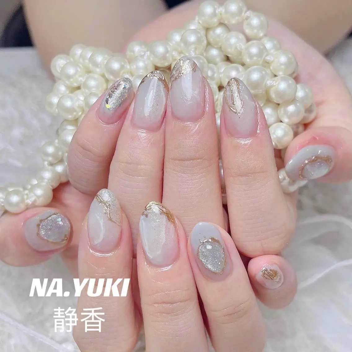 キッズ ネイル マツエク・マツパ アイブロウ ヘアアレンジ メンズ カラー パーマ セミロング ハンドネイル ハンドケア YUKI 💗 渋谷店のネイルデザイン