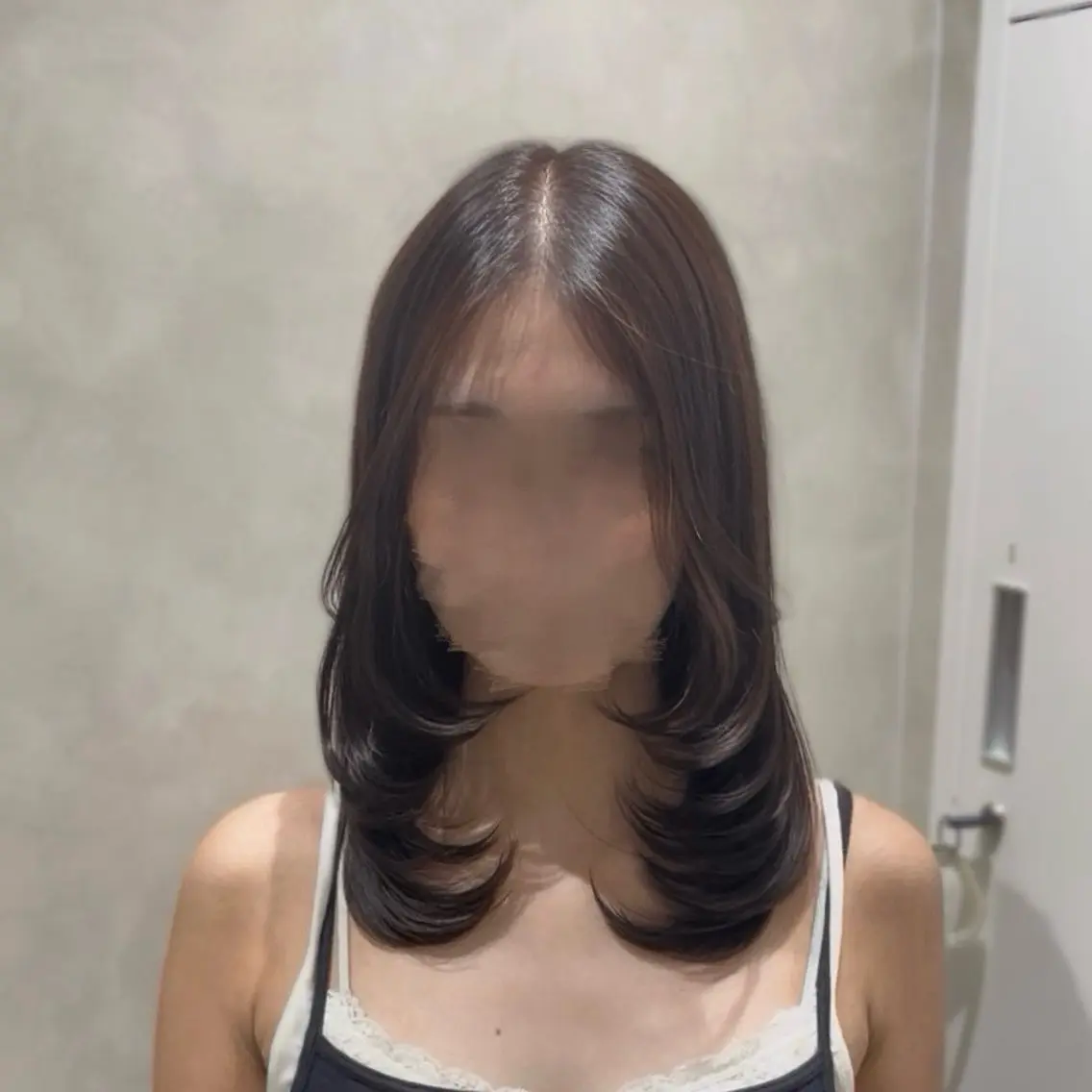 ミディアム カラー ミディアムレイヤー ブラウンカラー レイヤーカット ヘアカラー トリートメント 🧸透明感カラー/ haruka🧸のヘアスタイル
