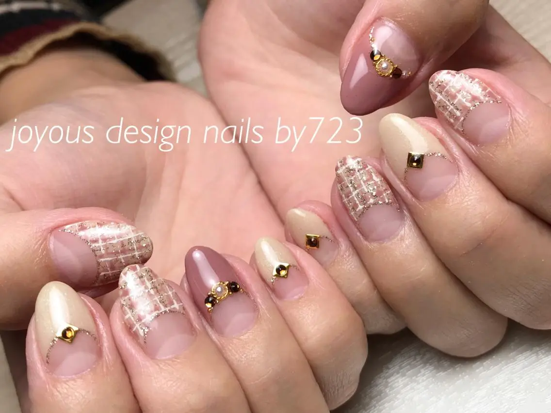 ネイル ストーンネイル ハンドネイル jdn natsumiのネイルデザイン