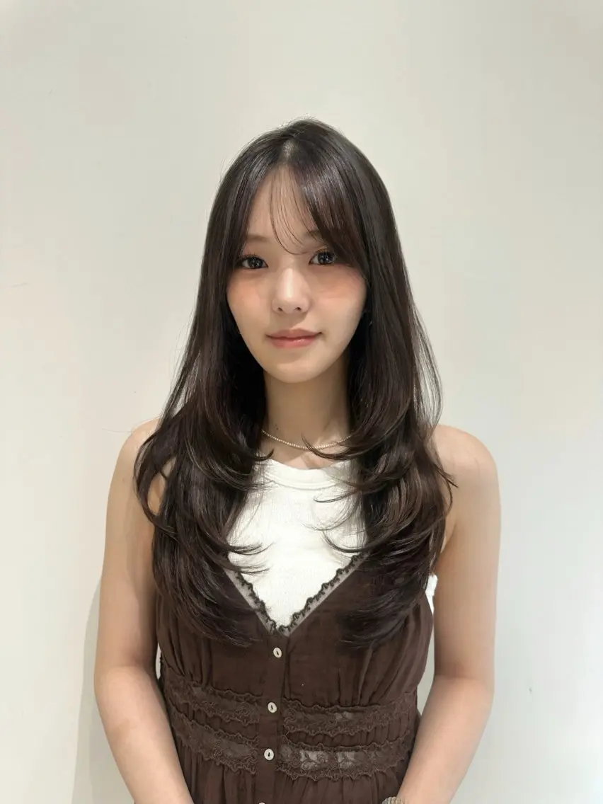ロング カラー ハイレイヤー レイヤーカット 渋谷の小さな美容室 🫧🪽愛子のヘアスタイル
