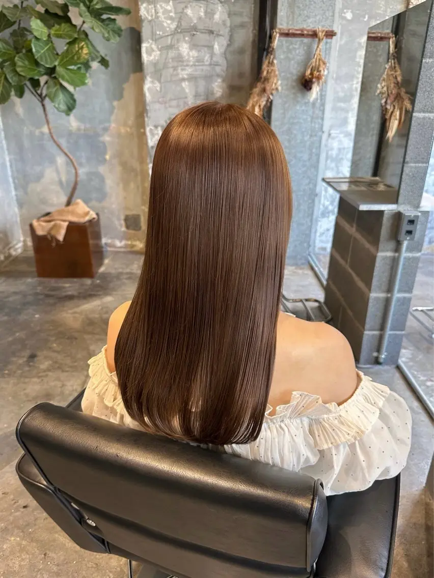 ロング ヘアカラー ami 🪷ワンカラーのヘアスタイル