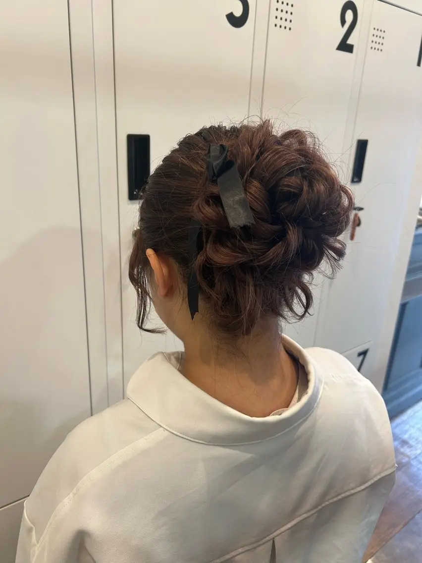 ヘアアレンジ お団子ヘア ヘアセット mai /attraのヘアスタイル