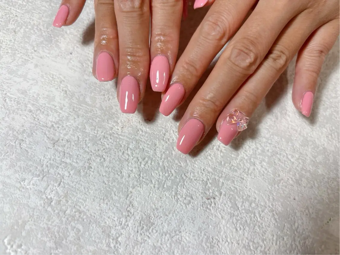 ネイル ピンク ハンドネイル kiki nail たまプラーザのネイルデザイン