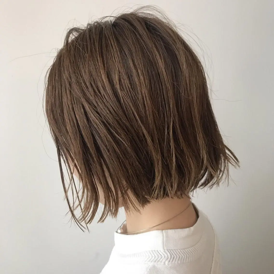 ミディアム 切りっぱなしボブ ボブ カット ヘアカラー 🌿椿 夢来🌿のヘアスタイル