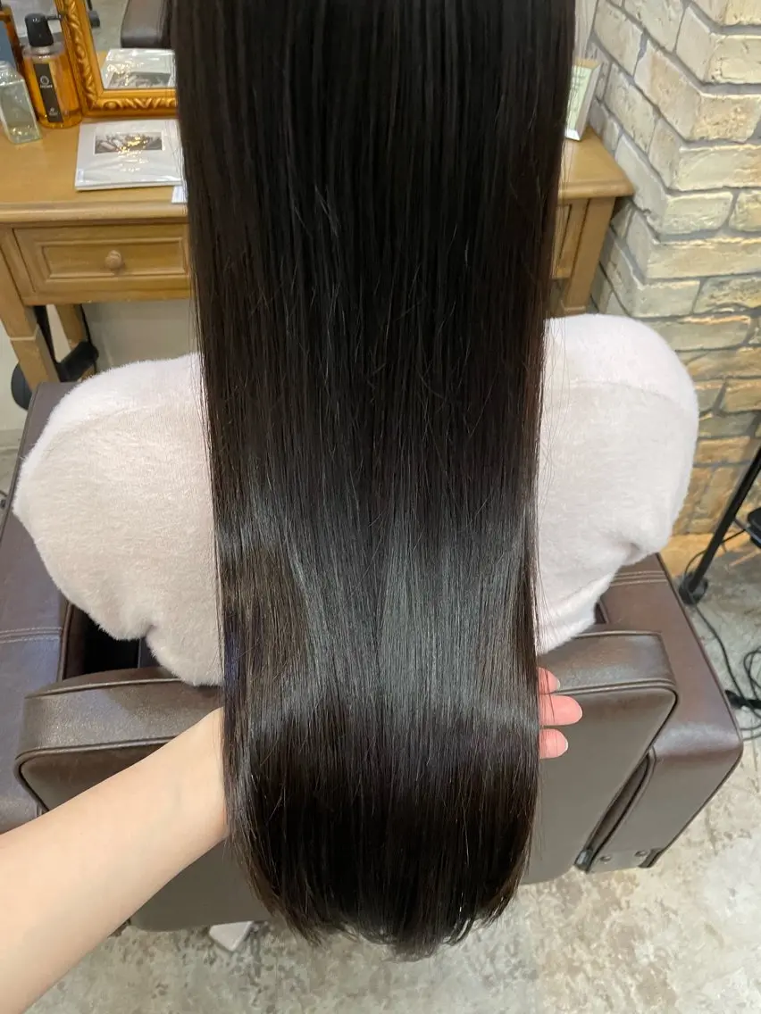ロング カット ヘアカラー 縮毛矯正 トリートメント 髪質改善矯正特化 🇰🇷amiruのヘアスタイル