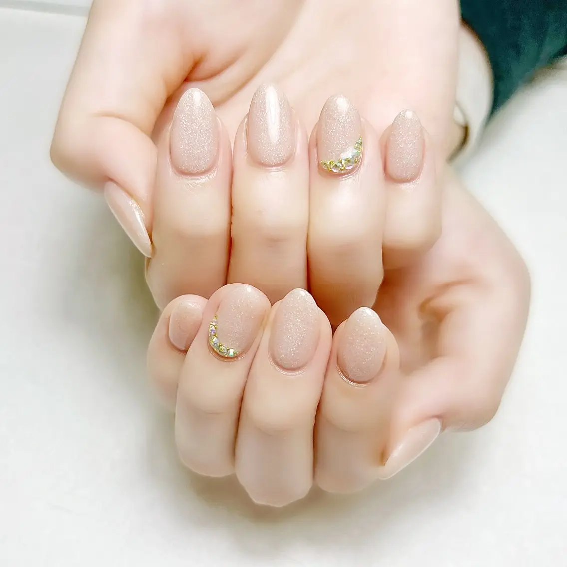 ネイル アートネイル ジェルネイル ラメ(グリッター) オフィスネイル ワンカラーネイル rouse nail RISATOのネイルデザイン