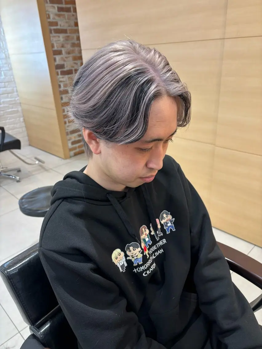 カラー メンズ メンズハイトーン ハイトーンカラー 💈メンズパーマ カラー💈momoのヘアスタイル