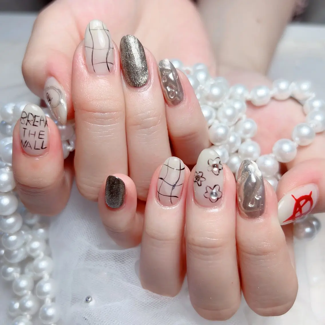 ネイル ハンドネイル M 🌷Nail 長さだし専門店のネイルデザイン