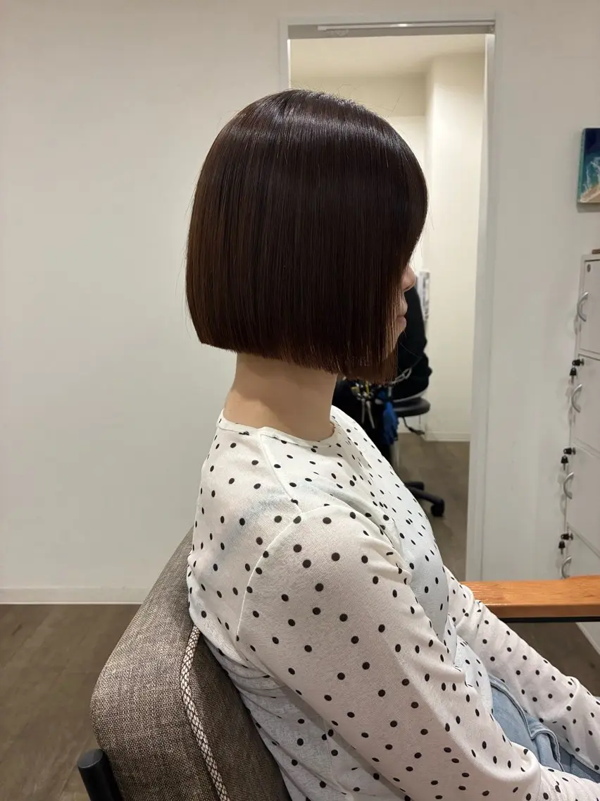 ショート カット 縮毛矯正 髪質改善/ボブ/梅田 runa_ニュアンスのヘアスタイル