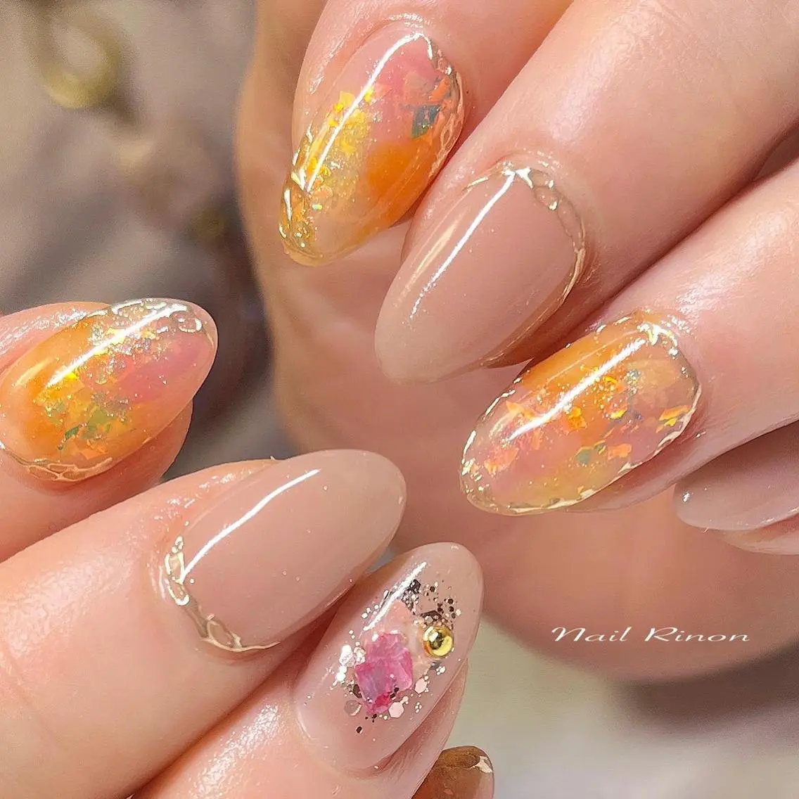 ネイル ニュアンスネイル ハンドネイル Nail Rinonのネイルデザイン