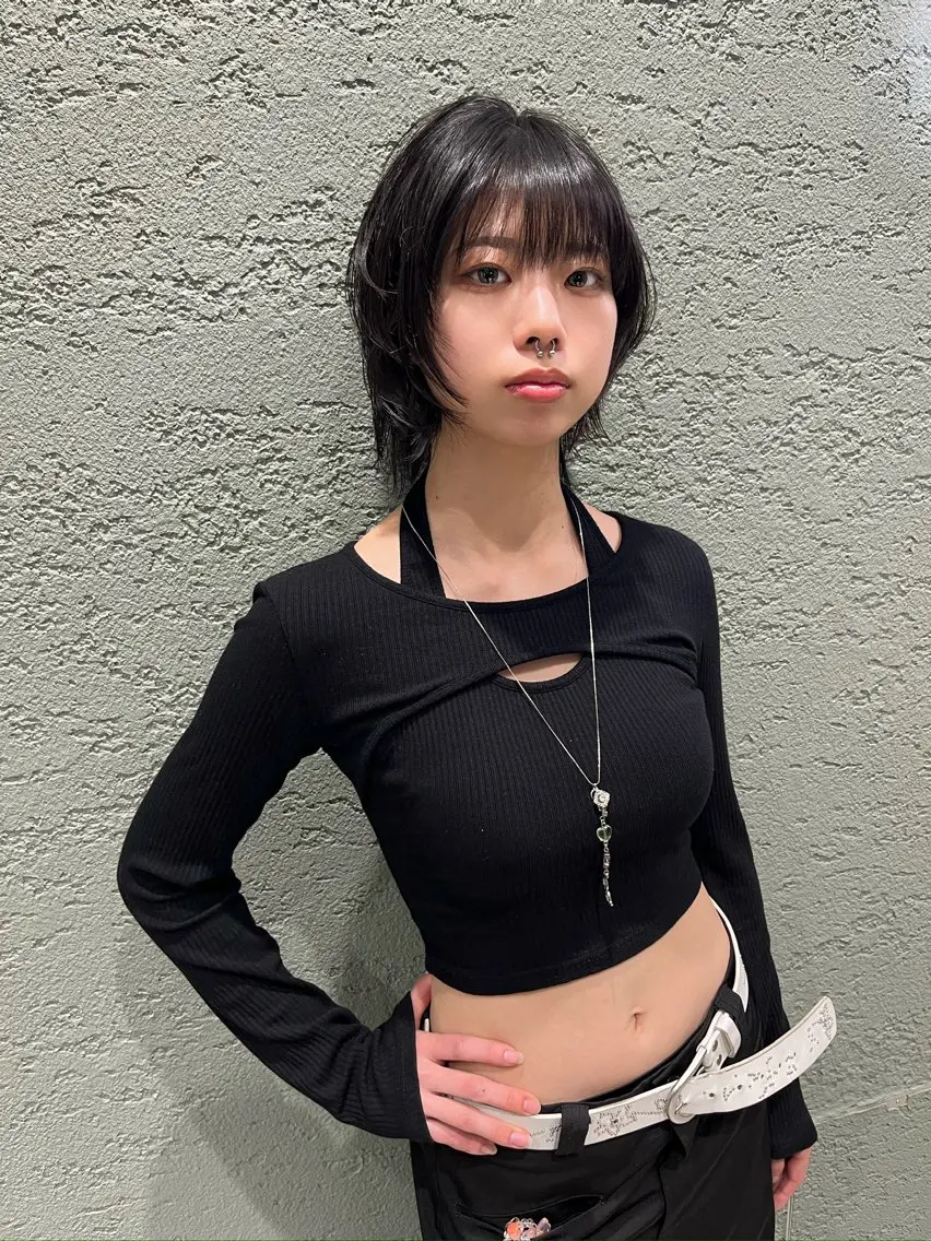 ショート 顔まわりレイヤー ハッシュカット レイヤーカット 小顔カット カット ヘアカラー トリートメント レイヤー似合わせ 透明感カラーりきやのヘアスタイル