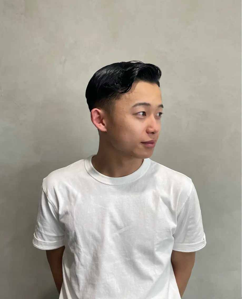 ショート パーマ メンズ ビジネス フェードカット カット 縮毛矯正 🇺🇸メンズ特化 KYOYA💈のヘアスタイル