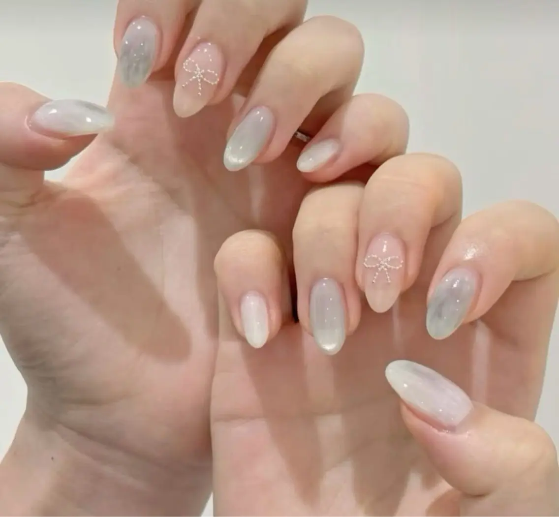 ネイル 韓国ネイル 持ち込み ニュアンスネイル ネイルチップ ハンドネイル TABI ANA.CHUOのネイルデザイン