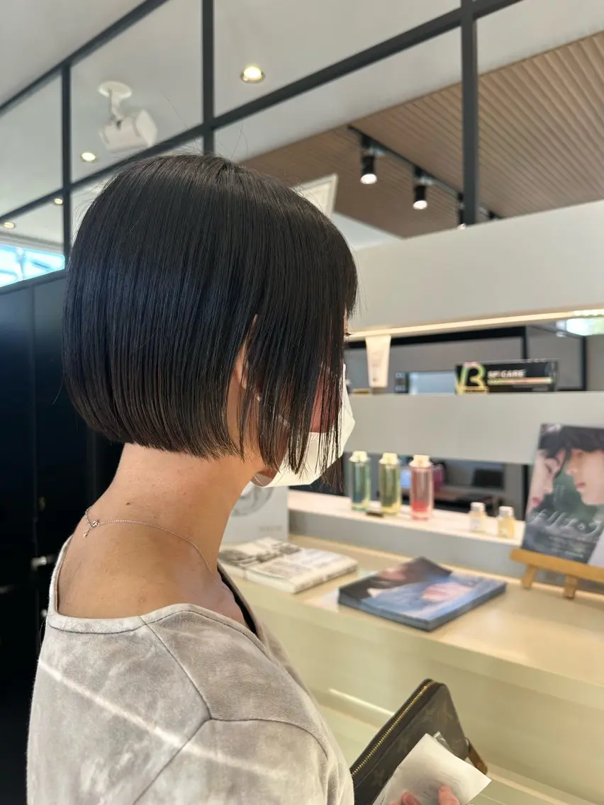 ショート カット ヘアカラー トリートメント 【育休中】EARTH 荒井店HARUNAのヘアスタイル