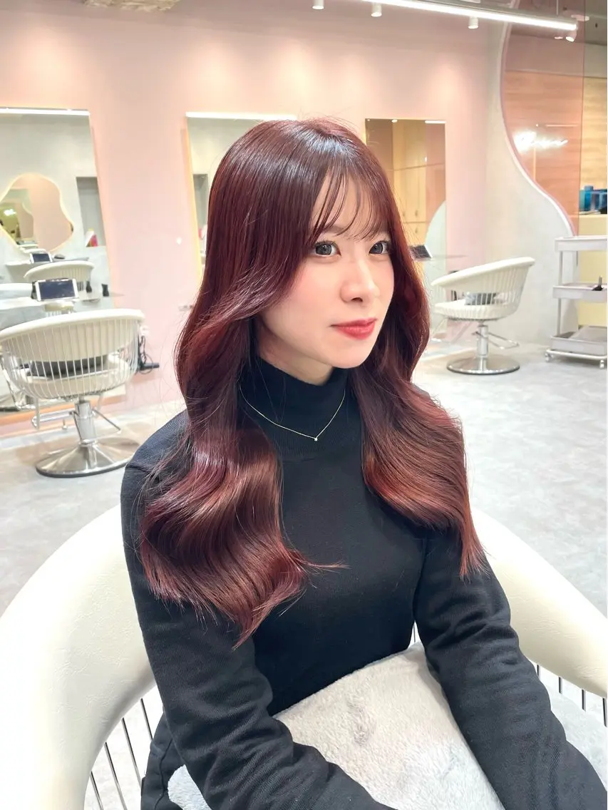 カラー 縮毛矯正ブリーチなし 🍒❤ゆうきのヘアスタイル