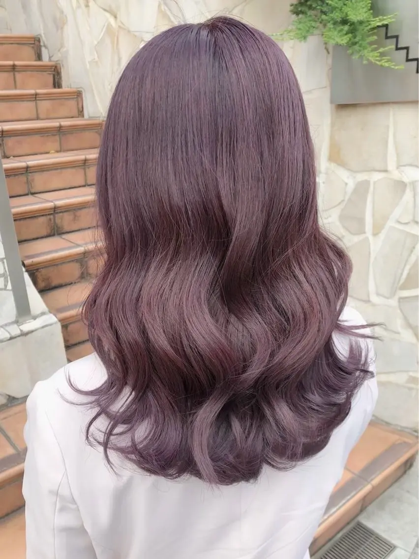 ロング カラー パーマ ヘアアレンジ メンズ キッズ カット ヘアカラー トリートメント レイヤー×ハイトーン / mihana🪐のヘアスタイル