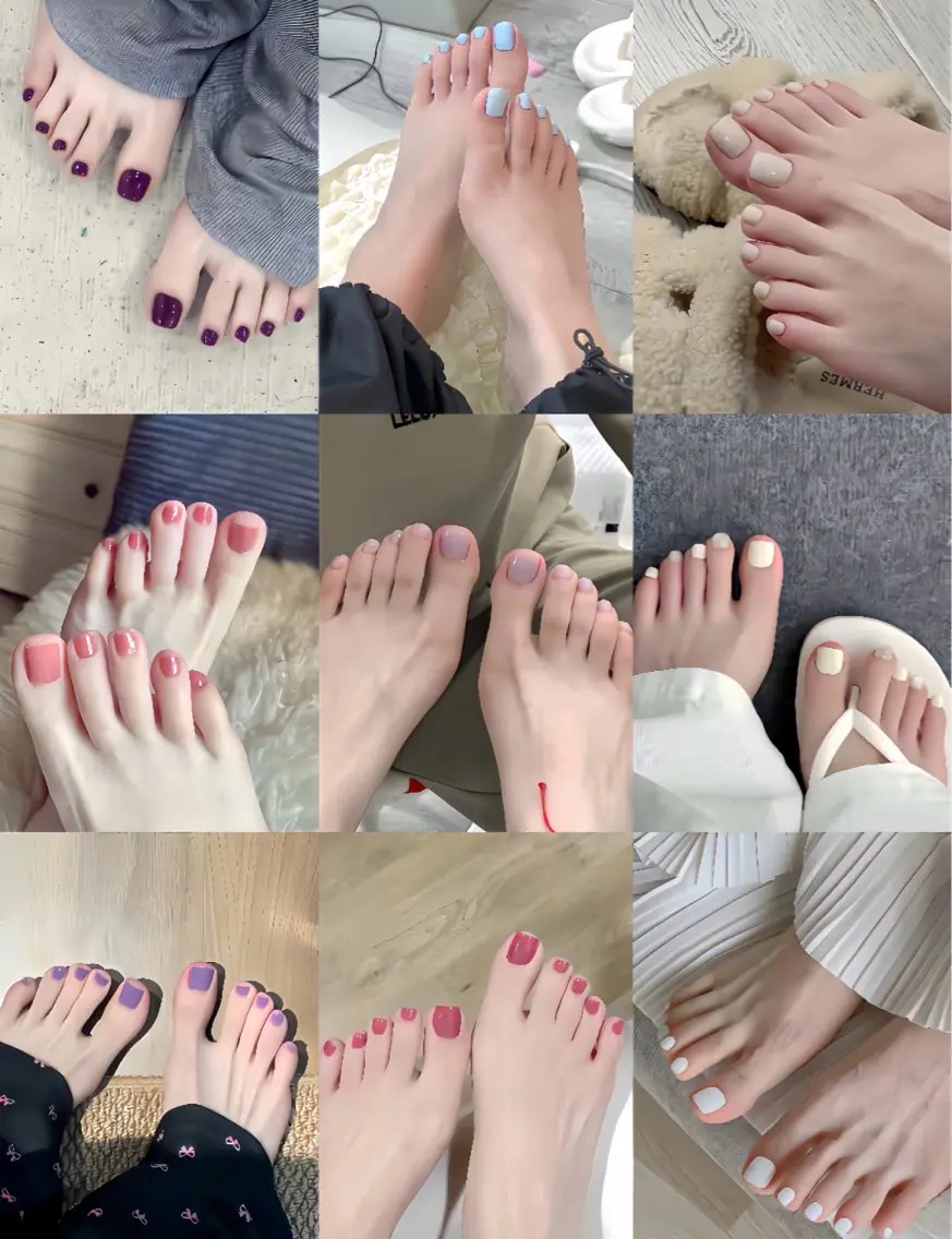 ジェルオフ無料⭐フット ワンカラー🎀(練習モデルのため、口コミ遠慮させていただきます)の写真
