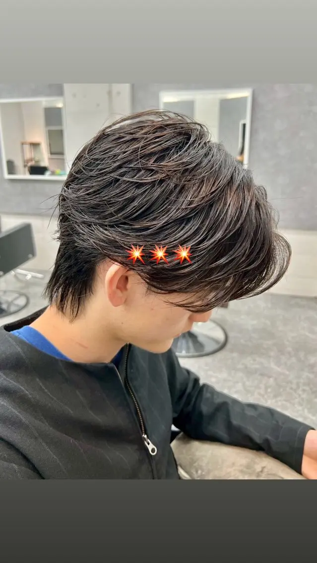 【🫧毛流れが欲しいメンズの方に🫧】　カット＋ニュアンスパーマの写真
