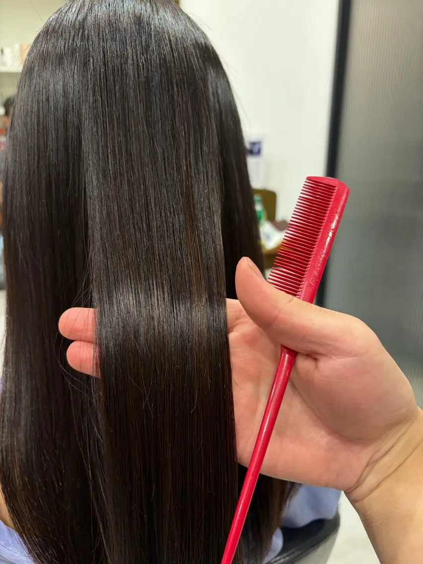 ロング 髪質改善 縮毛矯正 トリートメント カット ヘアカラー トリートメント 銀座/髪質改善/ 艶カラー/岸田佳祐のヘアスタイル