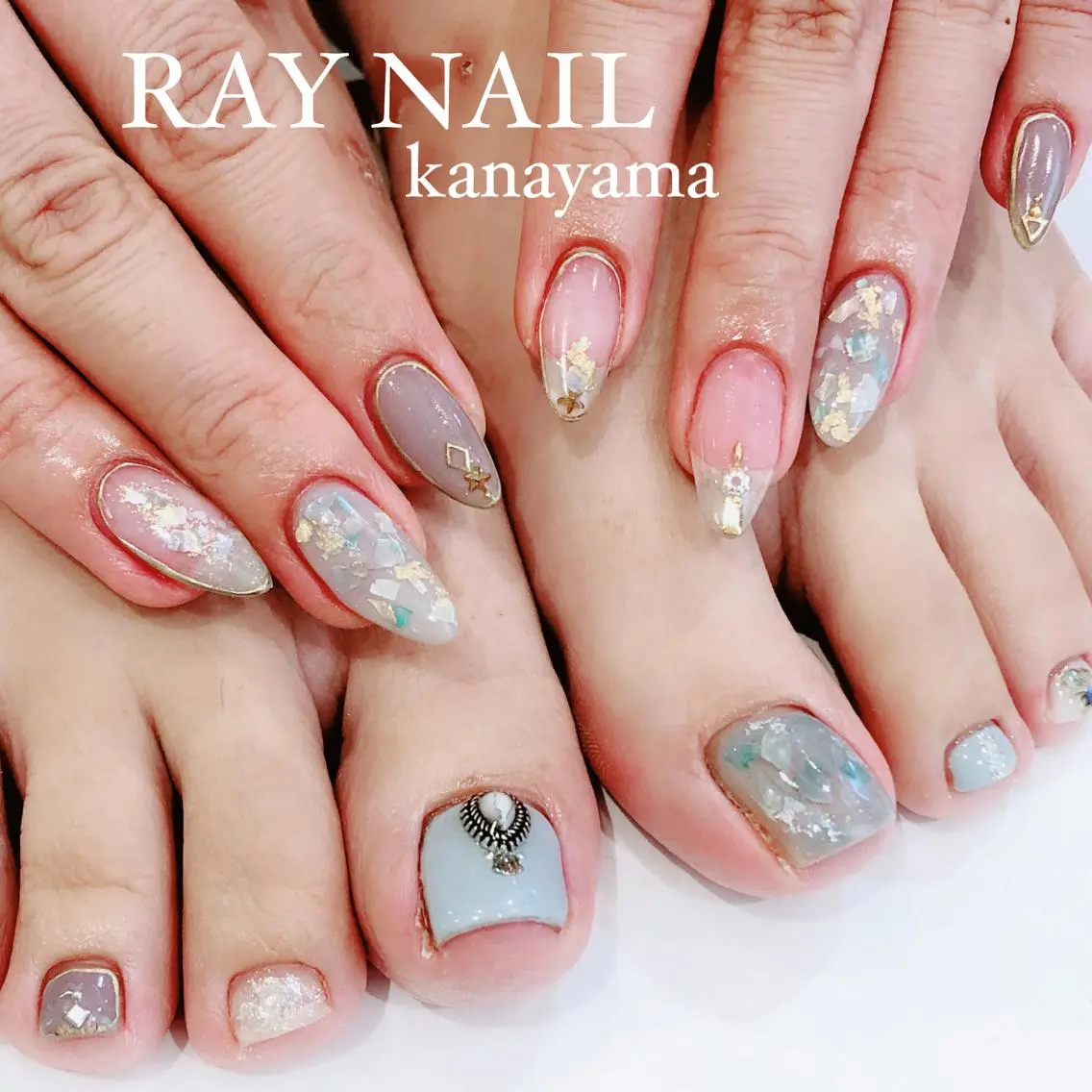 ネイル フットネイル ニュアンスネイル ハンドネイル フットネイル Arowa 伊田のネイルデザイン