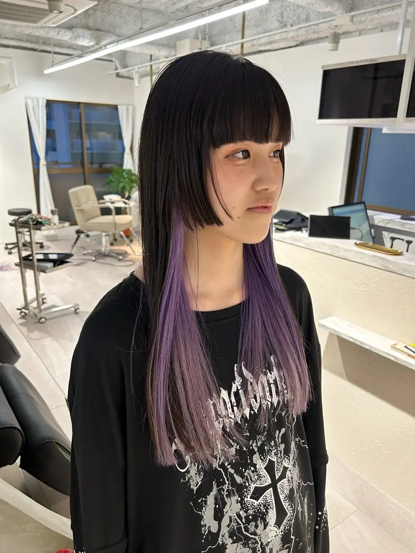 ミディアム カット ヘアカラー SAEKI【ior 】北千住店ブリーチのヘアスタイル