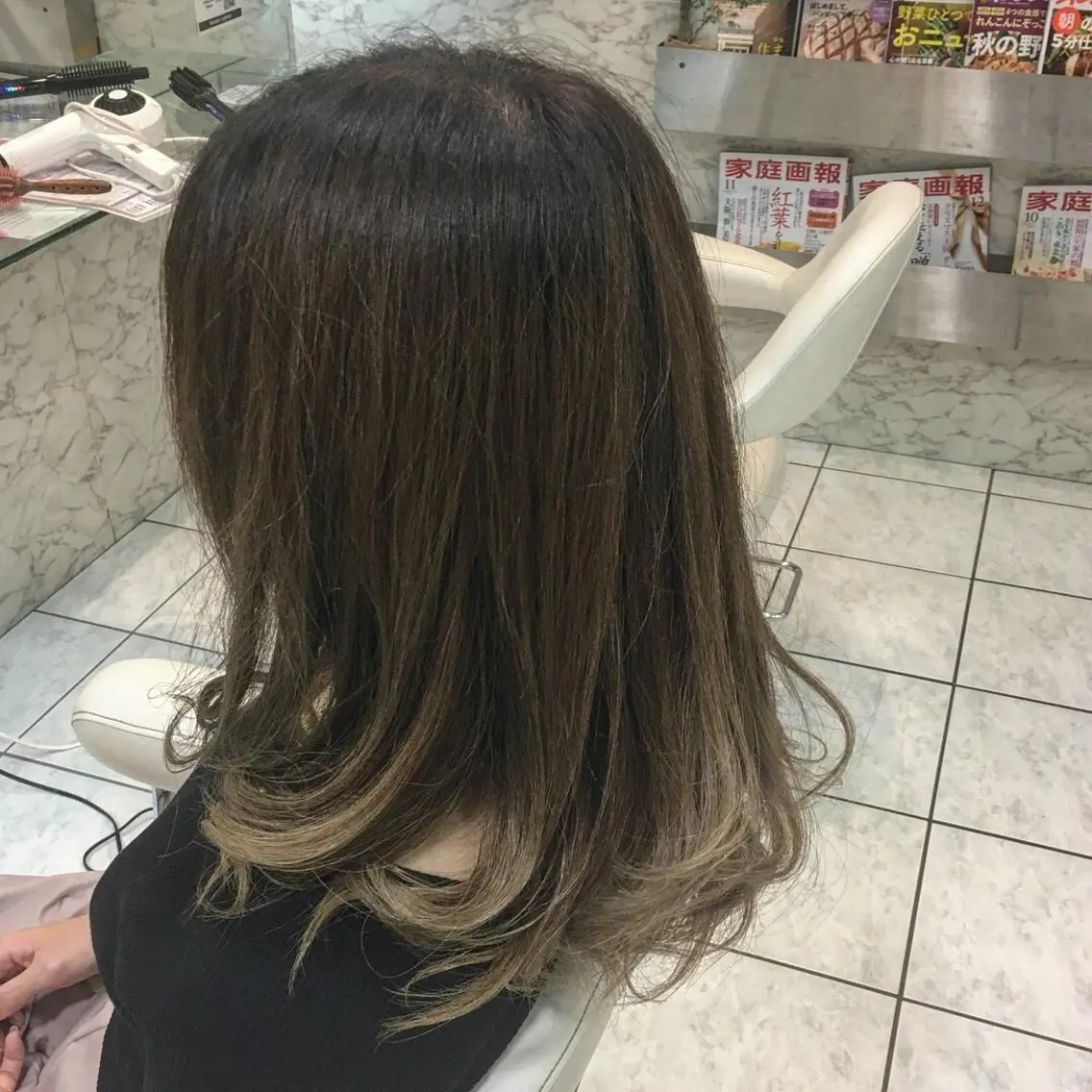 カラー グラデーションカラー グレージュ 落合孝臣/新潟駅南 /髪質改善のヘアスタイル