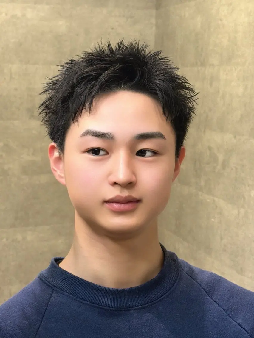 メンズ スパイキーショート カット NOVA天王寺 武元　裕聖のヘアスタイル