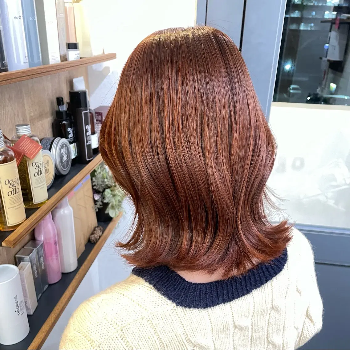 カラー ブラウンカラー 銀座：似合わせカラー オリーブ🫒アレンジのヘアスタイル