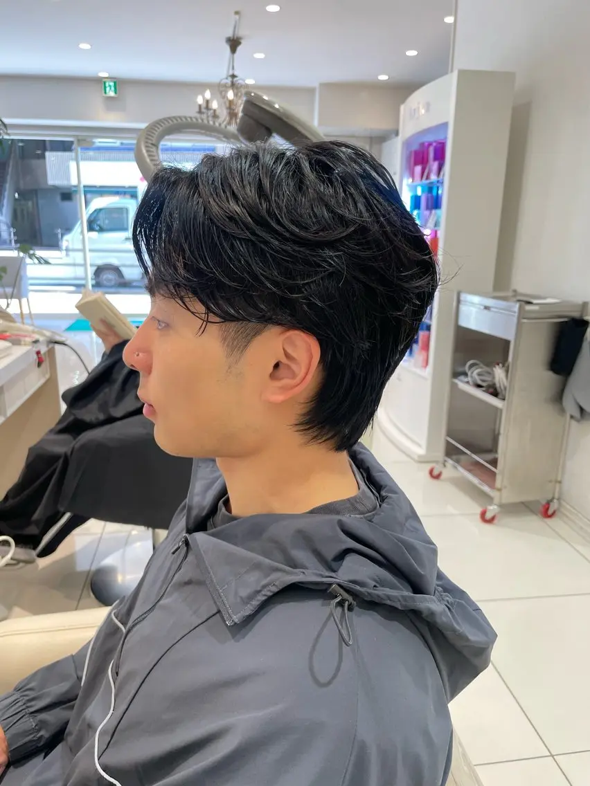 ショート パーマ メンズ カルマパーマ メンズパーマ カット パーマ 樋笠 知佳のヘアスタイル