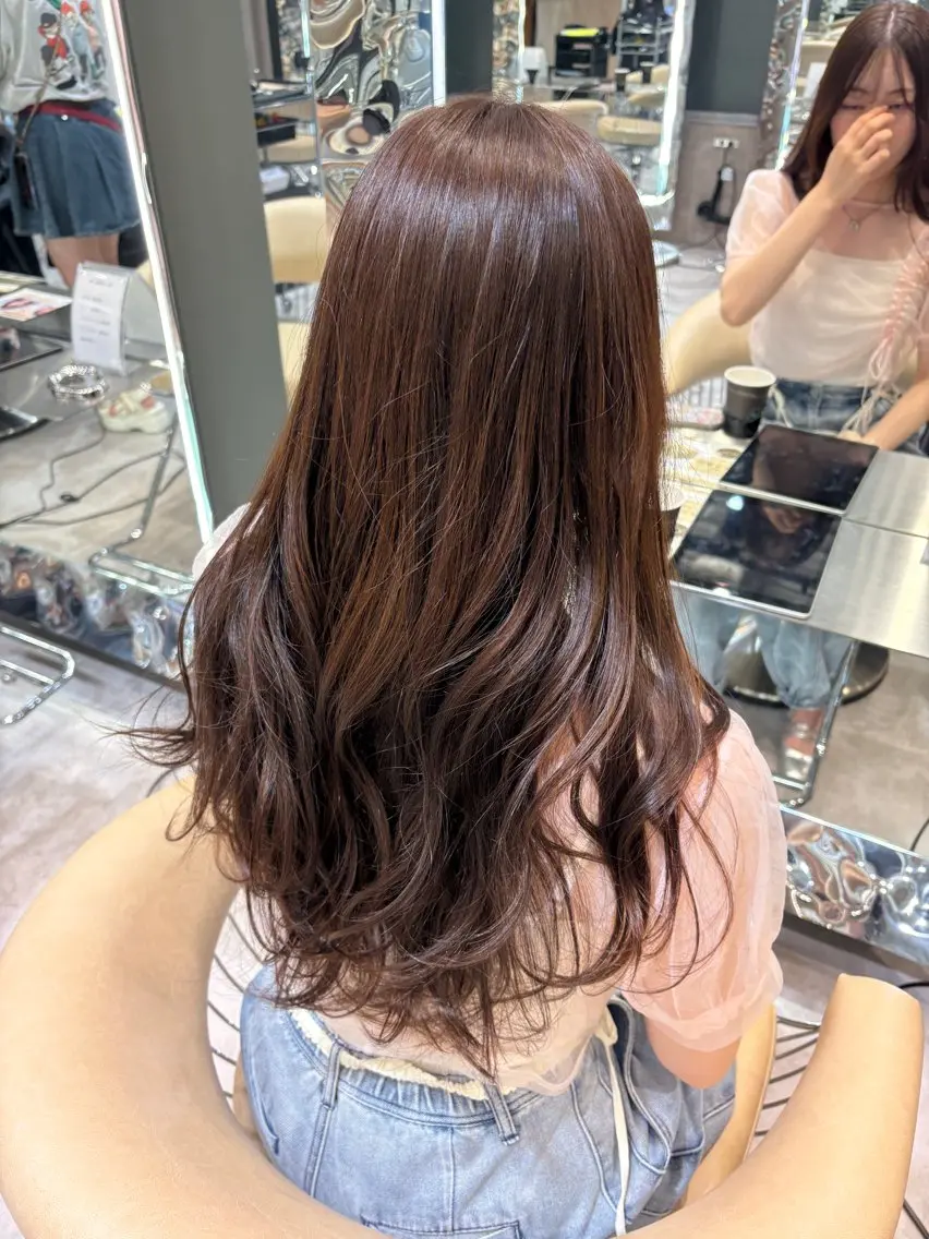 カラー ブラウンカラー ヘアカラー トリートメント 顔周りレイヤーカット /髪質改善/ゆう🤍のヘアスタイル