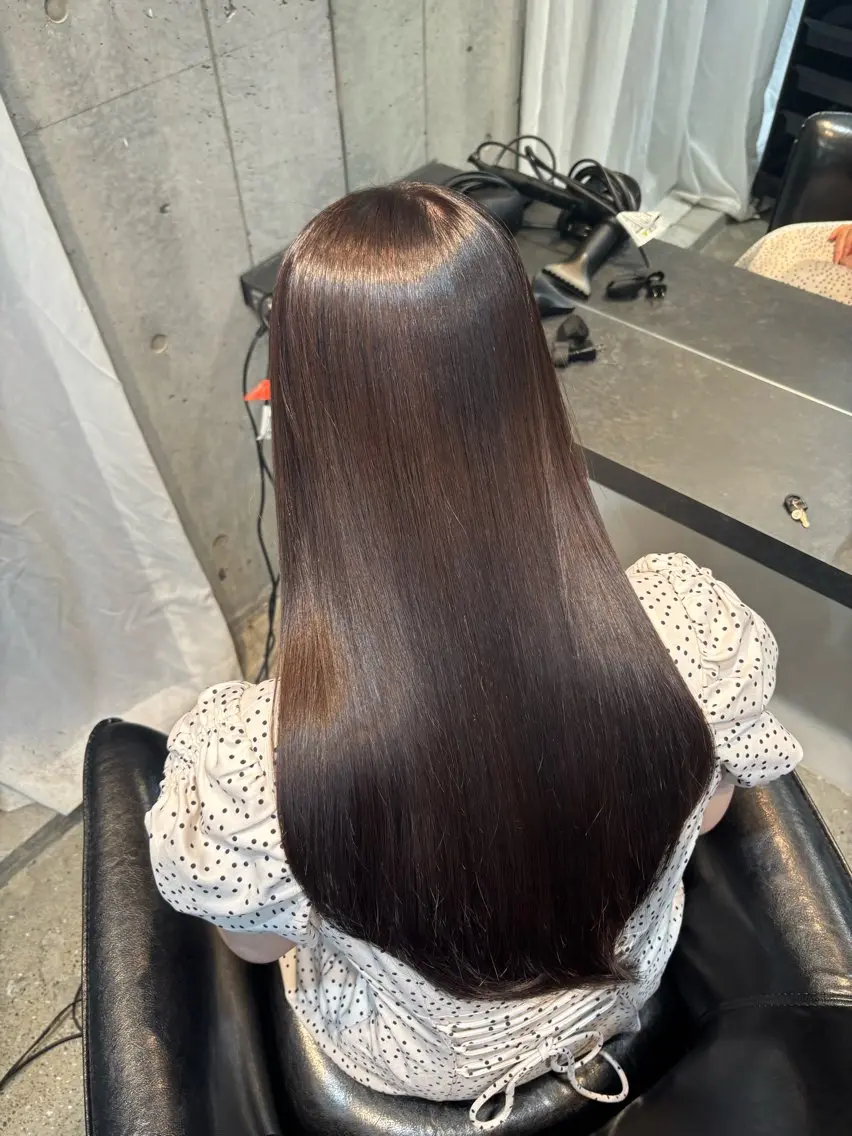 ロング 縮毛矯正 艶髪カラー・縮毛矯正 ・レイヤーAsunaのヘアスタイル