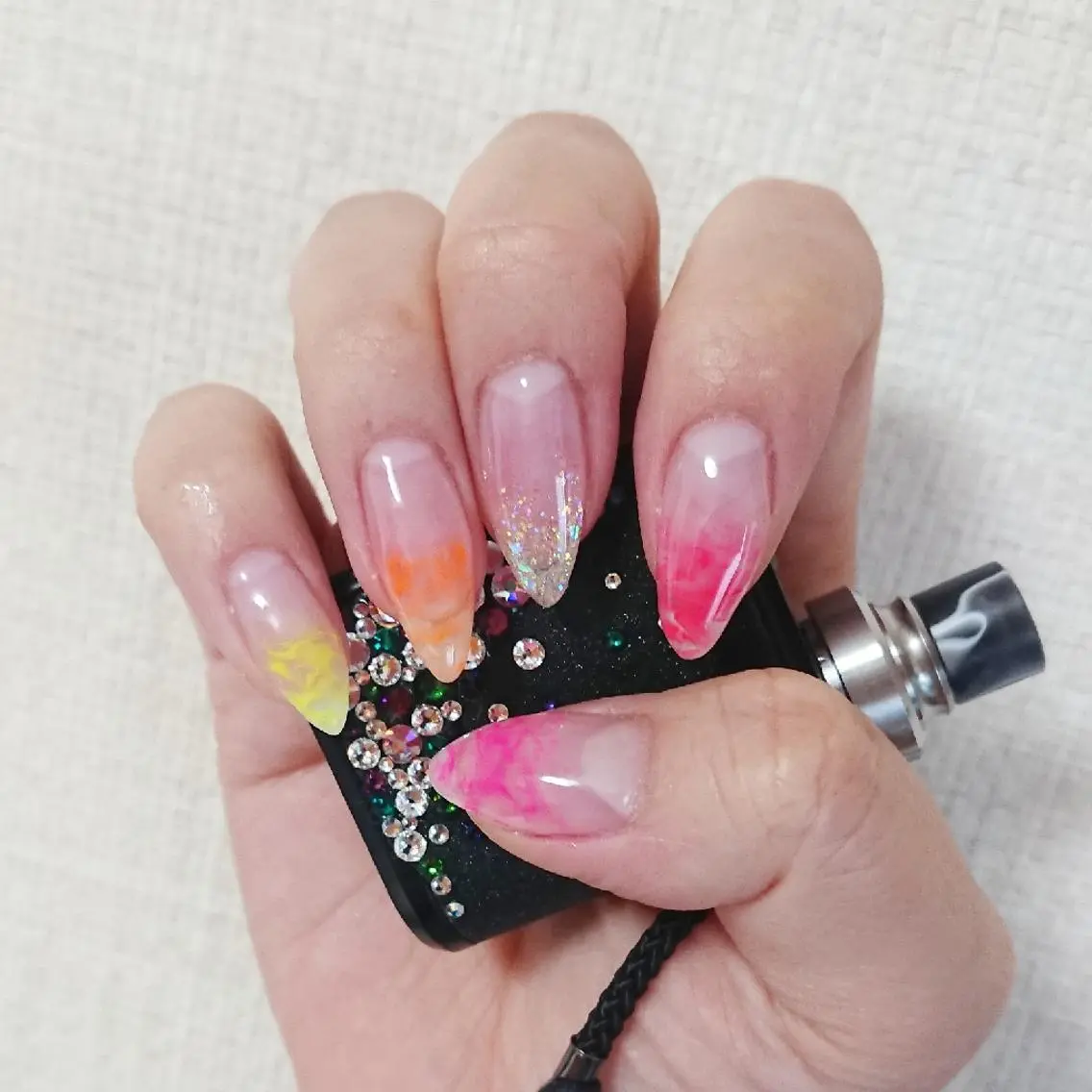 ネイル クリアネイル 夏ネイル ハンドネイル Lilith Nailのネイルデザイン
