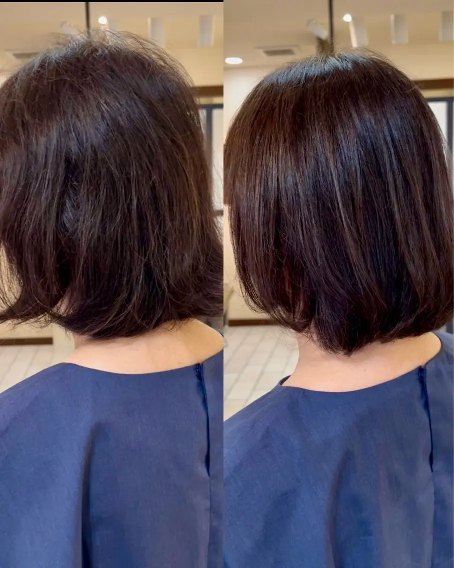 ミディアム 中野 由紀恵のヘアスタイル