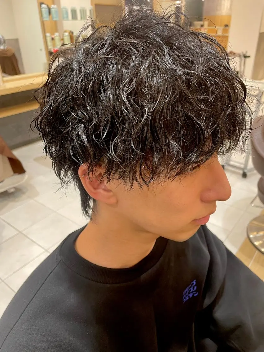 パーマ メンズ メンズパーマ メンズパーマ特化🏅 中村 凌のヘアスタイル