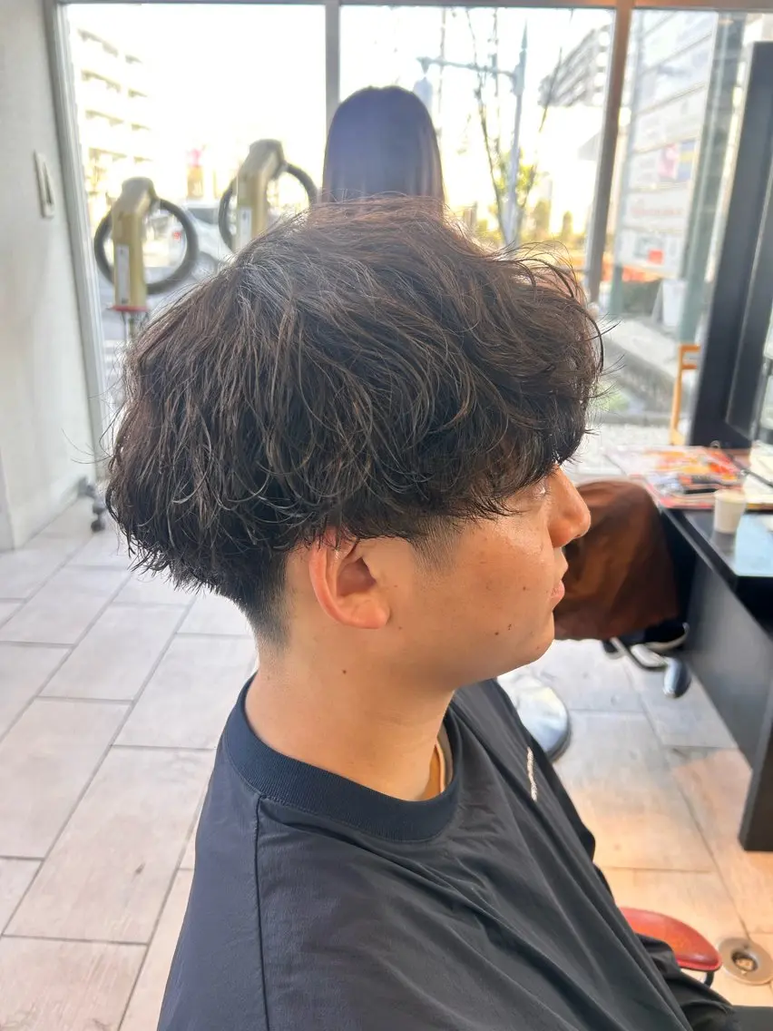 ショート パーマ メンズ マッシュ メンズパーマ カット パーマ 🍁メンズ特化美容師 /関根玲空🍁のヘアスタイル