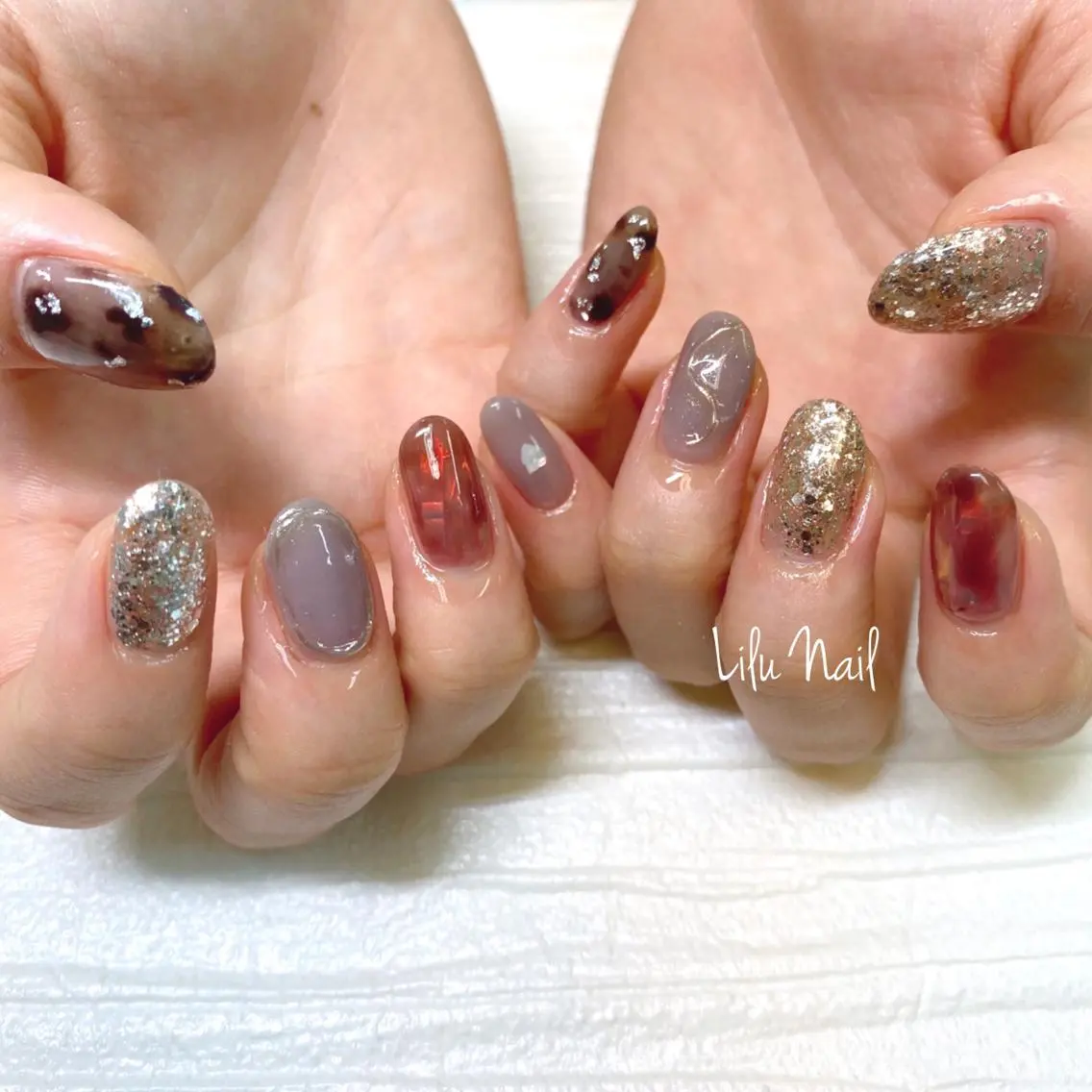 ネイル ニュアンスネイル モチの良さ◉ フィルインネイル♡のネイルデザイン