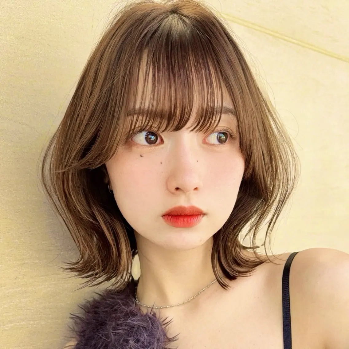 ミディアム パーマ レイヤー|縮毛矯正 |韓国ボブ|岡田洸太のヘアスタイル