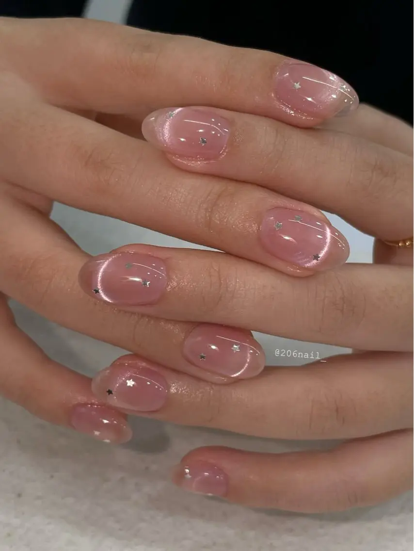 ネイル グラデーション ラメ(グリッター) マグネットネイル ミラーネイル ニュアンスネイル ハンドネイル Lumi de nailsのネイルデザイン