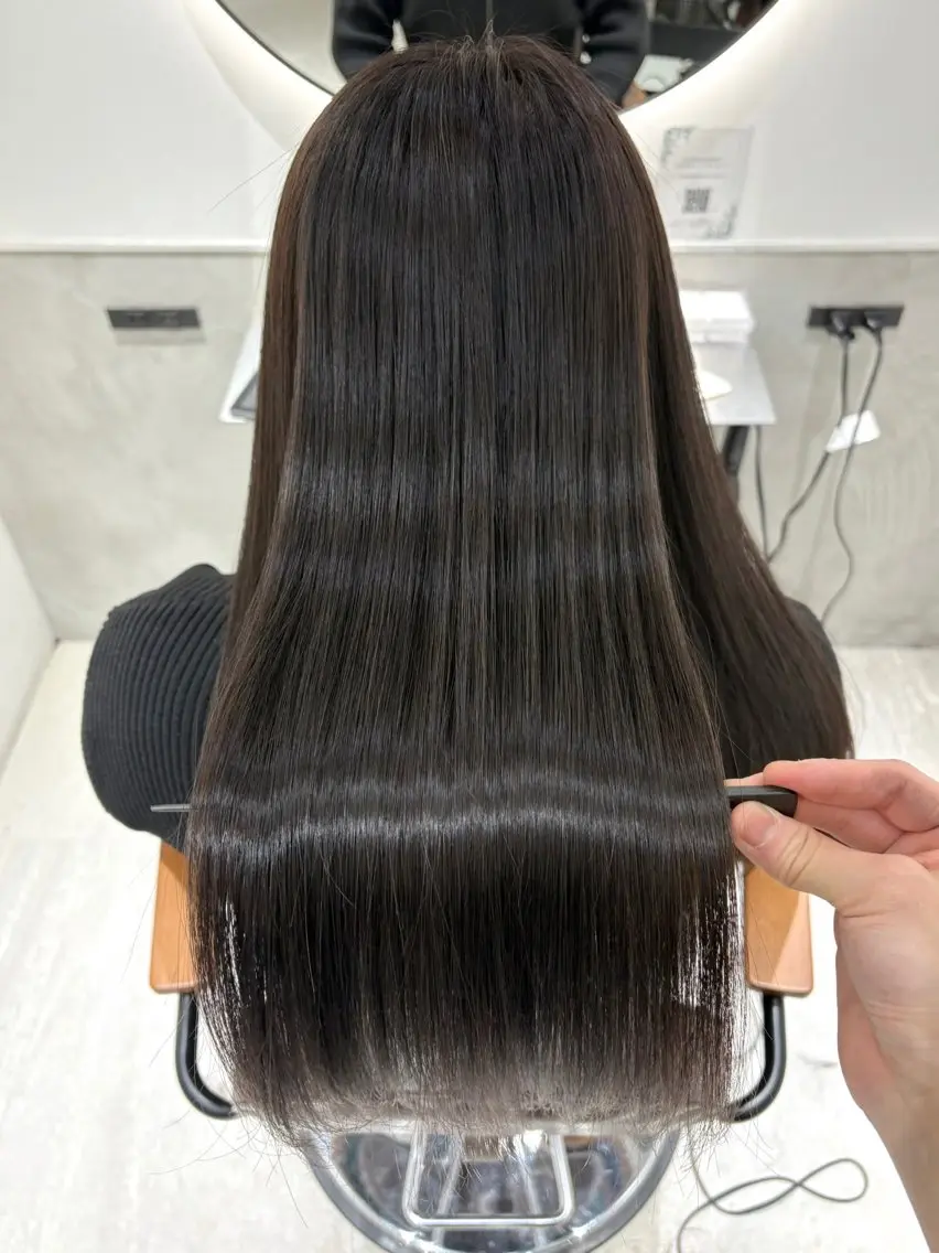 ロング 縮毛矯正 縮毛矯正 髪質改善 縮毛矯正/ レイヤー/銀座/本木のヘアスタイル