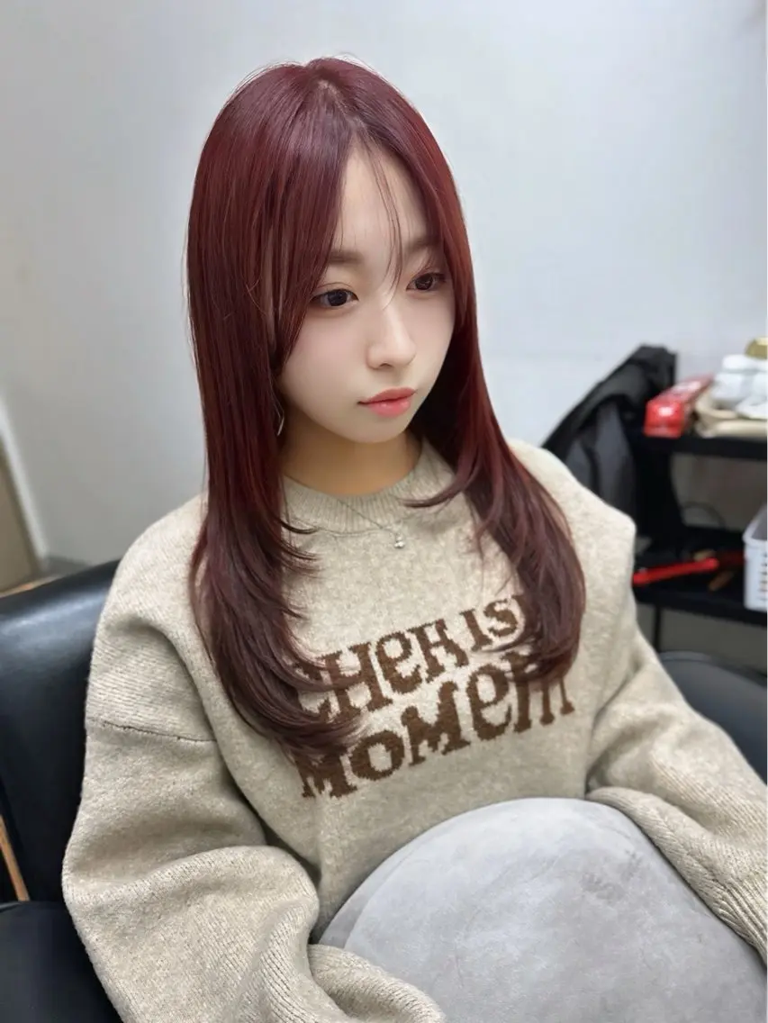 ロング カラー アディクシーカラー イルミナカラー クオルシアカラー 髪質改善 韓国風ヘア 艶髪改善師/高橋潤 /縮毛矯正のヘアスタイル