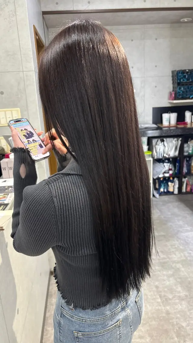 ロング ショートボブ ボブ ハイライト 髪質改善 レイヤーカット トリートメント REVE 美容室のヘアスタイル