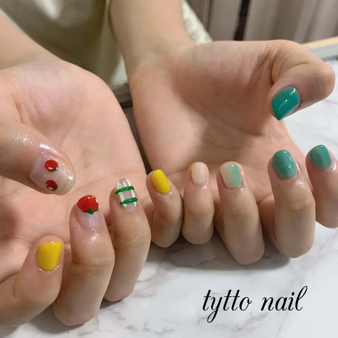 ネイル クリアネイル グラデーション ワンカラーネイル tytto nail ❤︎eriのネイルデザイン