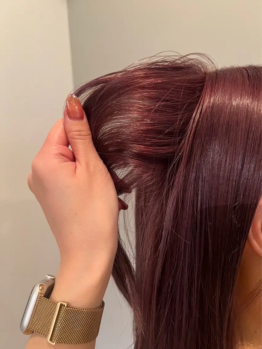 ミディアム カラー ヘアカラー トリートメント ミディアムレイヤー/ 艶カラー🎀　emiのヘアスタイル