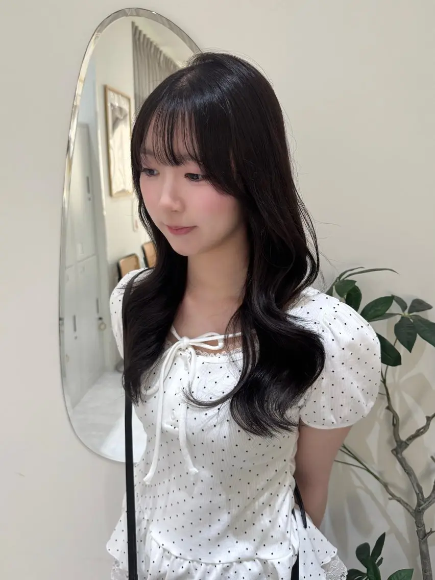 セミロング カット ヘアカラー トリートメント レイヤーカット❤︎ 韓国ヘア❤︎YUKAのヘアスタイル