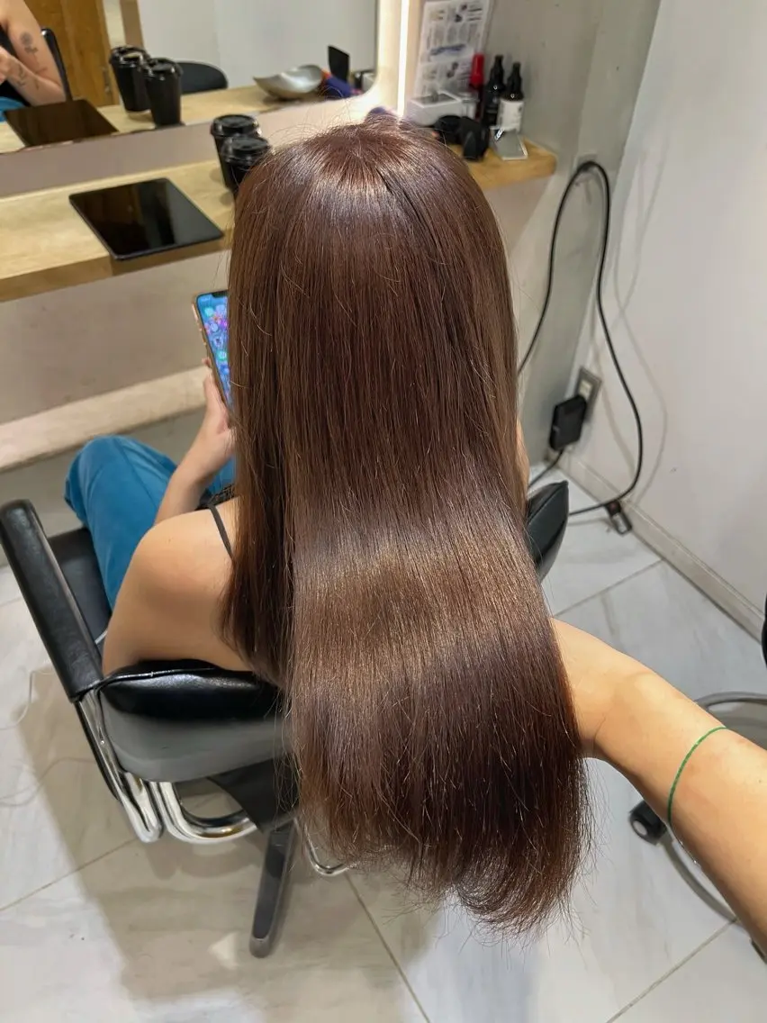 ロング ヘアカラー トリートメント ヘッドスパ ブリーチ/ブラウン 🤎MIREのヘアスタイル