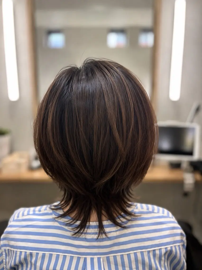 ミディアム カット ヘアカラー 白鳥 正孝のヘアスタイル