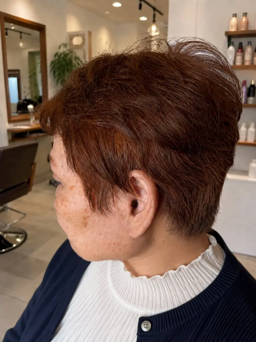 ショート ショートヘア カット ヘアカラー 菊池 よしえのヘアスタイル