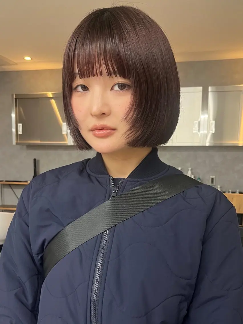 ミディアム ボブレイヤー ボブ レイヤーカット JOULE'S natsukiのヘアスタイル