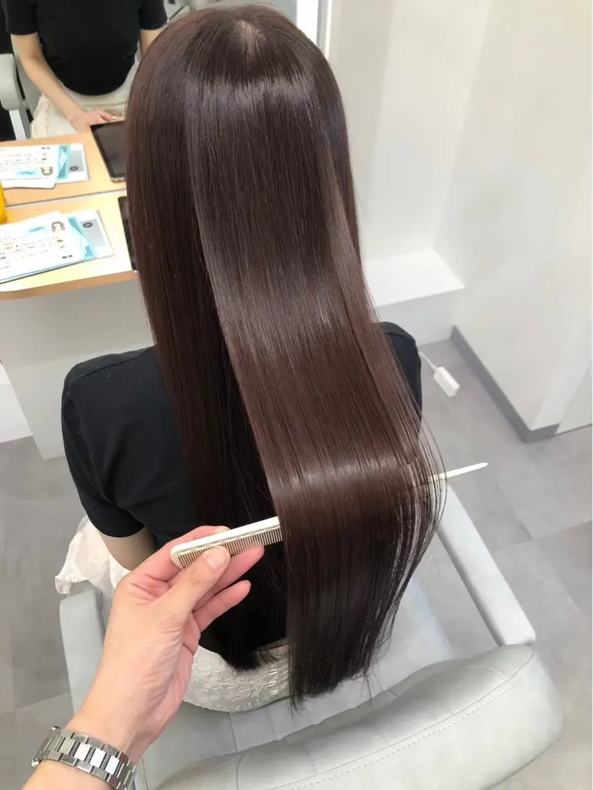 ロング 縮毛矯正 上川 柚綺のヘアスタイル