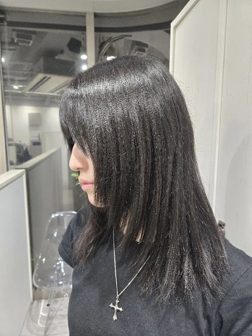 セミロング ハッシュカット レイヤーカット ショート/ボブ/中村 遥香 🧸🤍のヘアスタイル